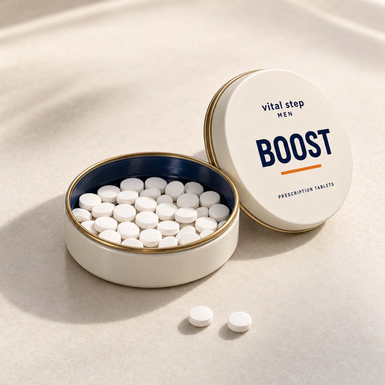 Vital Step Men Boost tablet tin