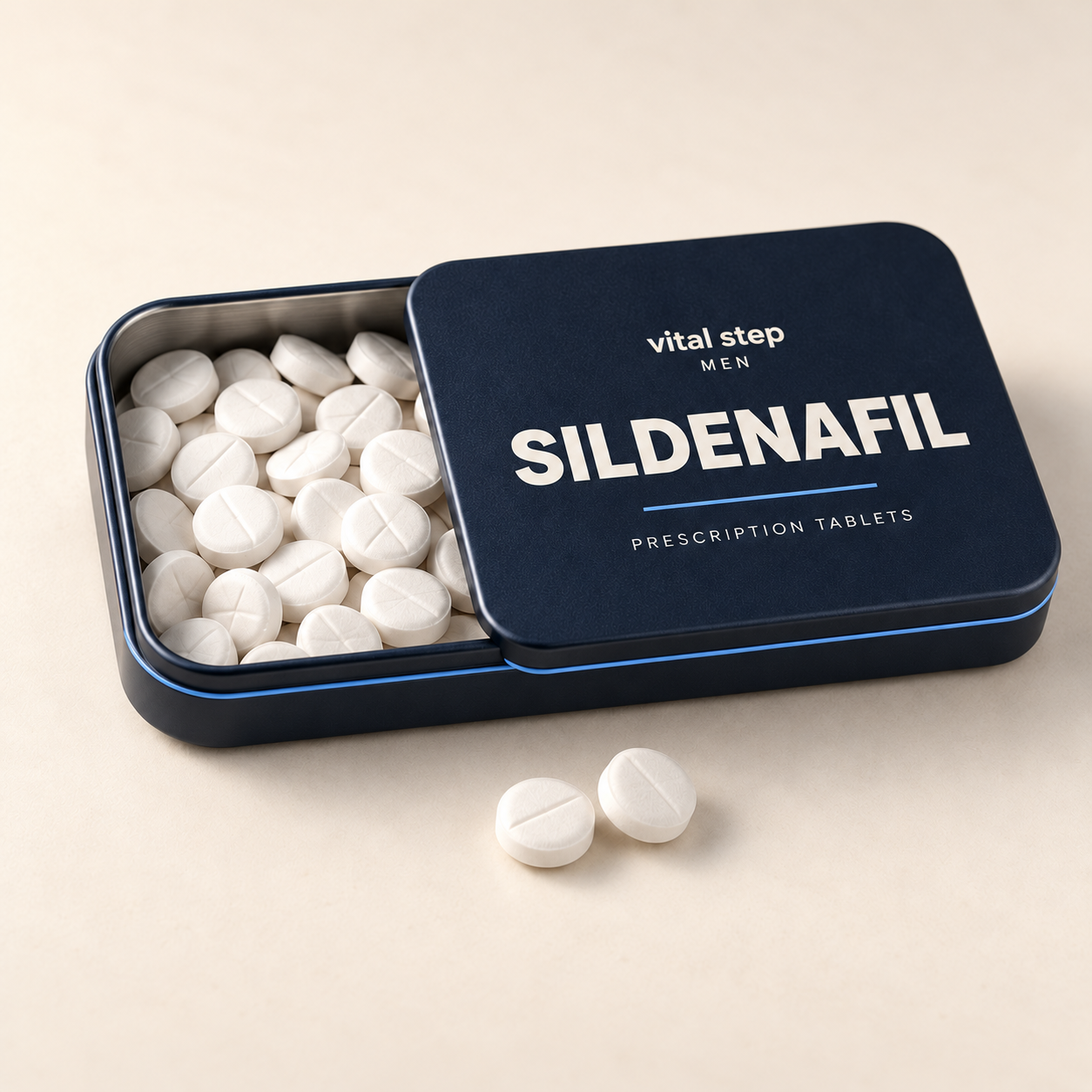Vital Step Men Sildenafil tablet tin